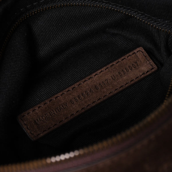 極美品 BALENCIAGA バレンシアガ ル シティ モト スモール メッセンジャーバッグ 638524 エディターズ カーフスキン ライトエスプレッソ 中古 4a003642