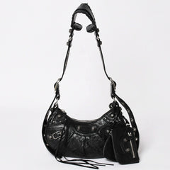 Very good condition BALENCIAGA Balenciaga shoulder bag Le cagole black 671309 used 4a003814