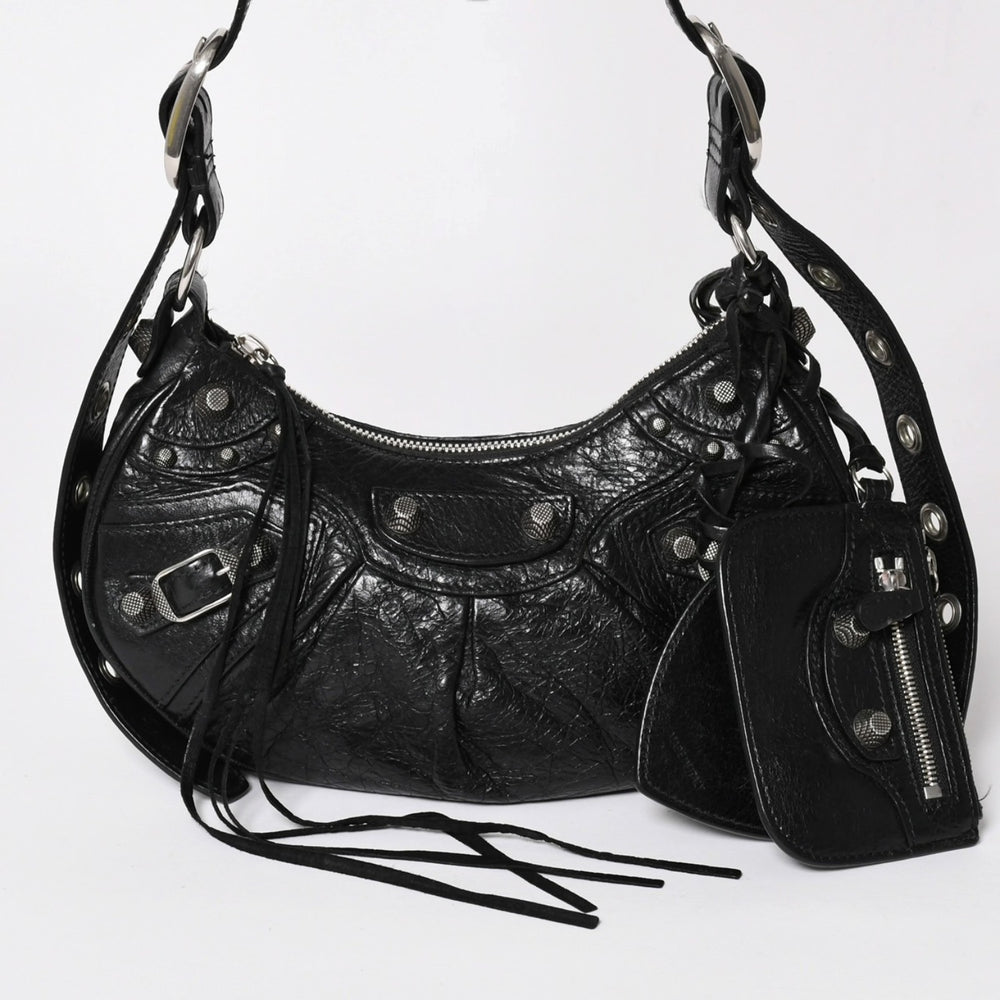 極美品 BALENCIAGA バレンシアガ ショルダーバッグ Le cagole ルカゴール ブラック 671309 中古 4a003814