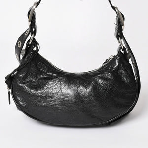 Very good condition BALENCIAGA Balenciaga shoulder bag Le cagole black 671309 used 4a003814