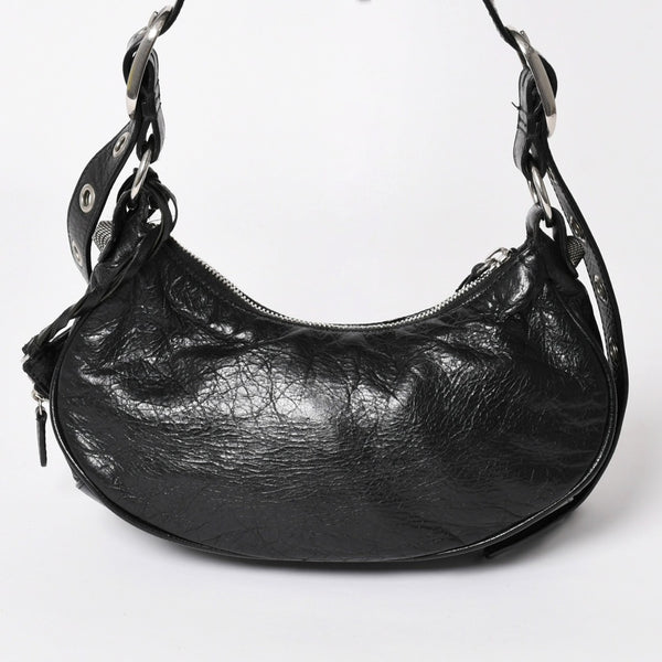 Very good condition BALENCIAGA Balenciaga shoulder bag Le cagole black 671309 used 4a003814