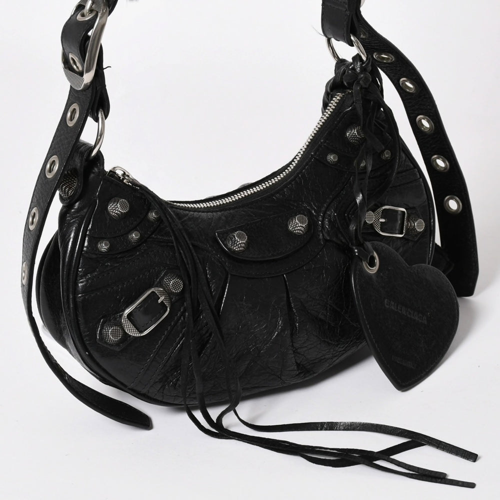 極美品 BALENCIAGA バレンシアガ ショルダーバッグ Le cagole ルカゴール ブラック 671309 中古 4a003814