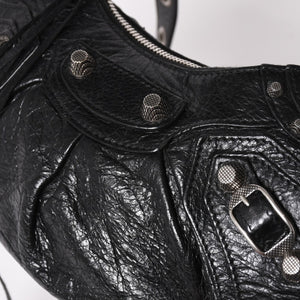 Very good condition BALENCIAGA Balenciaga shoulder bag Le cagole black 671309 used 4a003814