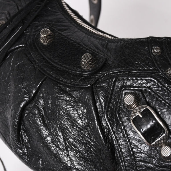 Very good condition BALENCIAGA Balenciaga shoulder bag Le cagole black 671309 used 4a003814