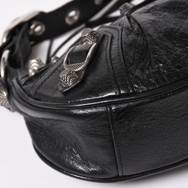 Very good condition BALENCIAGA Balenciaga shoulder bag Le cagole black 671309 used 4a003814