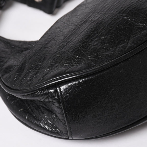 Very good condition BALENCIAGA Balenciaga shoulder bag Le cagole black 671309 used 4a003814