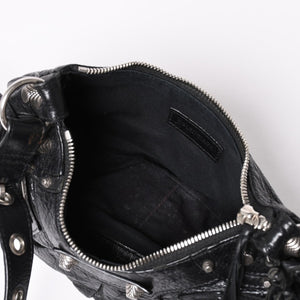 Very good condition BALENCIAGA Balenciaga shoulder bag Le cagole black 671309 used 4a003814