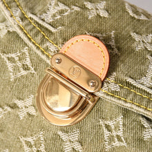 Load image into Gallery viewer, 極美品 LOUIS VUITTON ルイヴィトン ミニ プリーティ ワンショルダーバッグ M95217 モノグラム デニム カーキ ゴールド金具 中古 4a003584