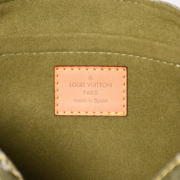 Very Good Condition LOUIS VUITTON Mini Pretty One Shoulder Bag M95217 Monogram Denim Khaki Gold Hardware Used 4a003584