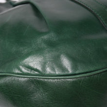 Load image into Gallery viewer, SAINT LAURENT サンローラン リヴゴーシュ レザー ホーボーショルダーバッグ トムフォード期 プリーツ加工 グリーン 120436 シルバー金具 美品 中古 4a003520