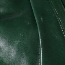 Load image into Gallery viewer, SAINT LAURENT サンローラン リヴゴーシュ レザー ホーボーショルダーバッグ トムフォード期 プリーツ加工 グリーン 120436 シルバー金具 美品 中古 4a003520