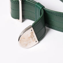 Load image into Gallery viewer, SAINT LAURENT サンローラン リヴゴーシュ レザー ホーボーショルダーバッグ トムフォード期 プリーツ加工 グリーン 120436 シルバー金具 美品 中古 4a003520