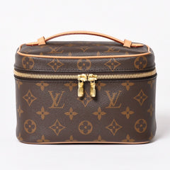 New and unused LOUIS VUITTON Nice Mini Vanity Bag M44495 Cosmetic Pouch Cosmetic Pouch Monogram Canvas Brown Gold Hardware Used 4a003655