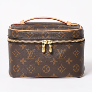 New and unused LOUIS VUITTON Nice Mini Vanity Bag M44495 Cosmetic Pouch Cosmetic Pouch Monogram Canvas Brown Gold Hardware Used 4a003655