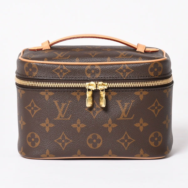 New and unused LOUIS VUITTON Nice Mini Vanity Bag M44495 Cosmetic Pouch Cosmetic Pouch Monogram Canvas Brown Gold Hardware Used 4a003655