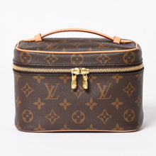 Load image into Gallery viewer, 新品未使用 LOUIS VUITTON ルイヴィトン ニースミニ バニティバッグ M44495 コスメポーチ 化粧ポーチ モノグラムキャンバス ブラウン ゴールド金具 中古 4a003655