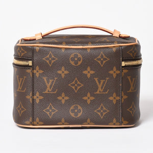 New and unused LOUIS VUITTON Nice Mini Vanity Bag M44495 Cosmetic Pouch Cosmetic Pouch Monogram Canvas Brown Gold Hardware Used 4a003655