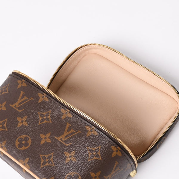 New and unused LOUIS VUITTON Nice Mini Vanity Bag M44495 Cosmetic Pouch Cosmetic Pouch Monogram Canvas Brown Gold Hardware Used 4a003655