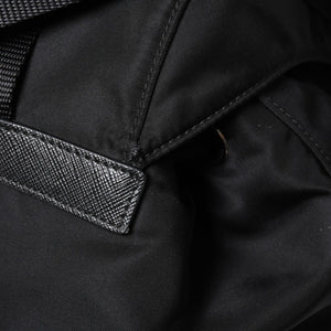 Very good condition PRADA Rucksack Shoulder Bag Nylon Silver Metal Fittings Triangle Logo Saffiano Used 4a003693