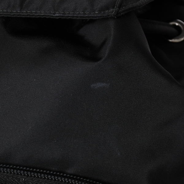 Very good condition PRADA Rucksack Shoulder Bag Nylon Silver Metal Fittings Triangle Logo Saffiano Used 4a003693