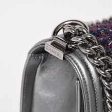 Load image into Gallery viewer, 極美品 CHANEL シャネル ボーイシャネル チェーンショルダーバッグ 20番台 ツイード レザー シルバー金具 中古 4a003664