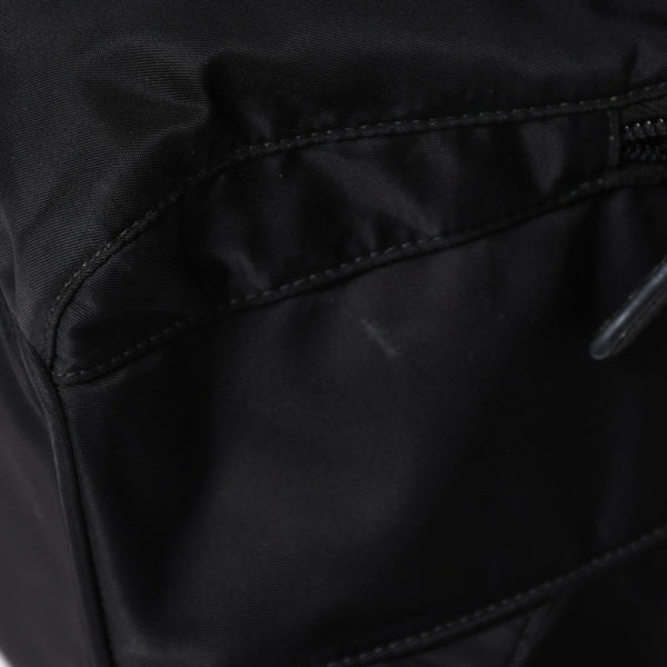 Very good condition PRADA Rucksack Shoulder Bag Nylon Silver Metal Fittings Triangle Logo Saffiano Used 4a003693