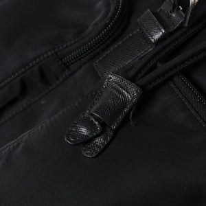 Very good condition PRADA Rucksack Shoulder Bag Nylon Silver Metal Fittings Triangle Logo Saffiano Used 4a003693