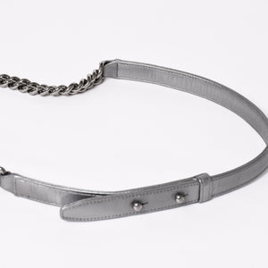 Very Good Condition CHANEL Boy Chanel Chain Shoulder Bag No. 20 Tweed Leather Silver Hardware Used 4a003664