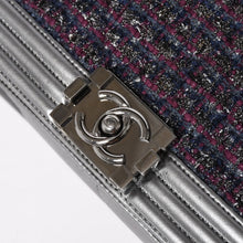 Load image into Gallery viewer, 極美品 CHANEL シャネル ボーイシャネル チェーンショルダーバッグ 20番台 ツイード レザー シルバー金具 中古 4a003664