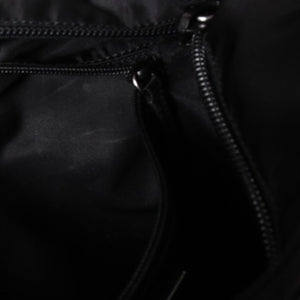 Very Good Condition PRADA Re-Nylon Mini Tote Bag BN0332 Tesuto Nylon Leather Black Triangle Logo Plate 31 Size Used 4a003666