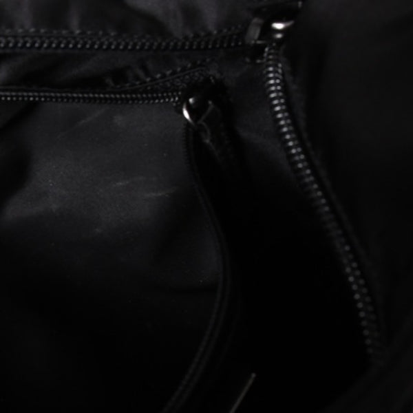 Very Good Condition PRADA Re-Nylon Mini Tote Bag BN0332 Tesuto Nylon Leather Black Triangle Logo Plate 31 Size Used 4a003666