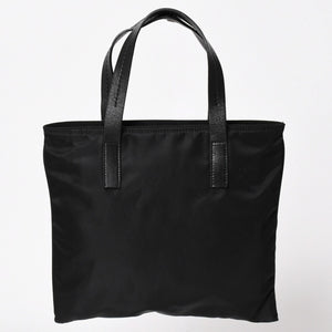 Very Good Condition PRADA Re-Nylon Mini Tote Bag BN0332 Tesuto Nylon Leather Black Triangle Logo Plate 31 Size Used 4a003666