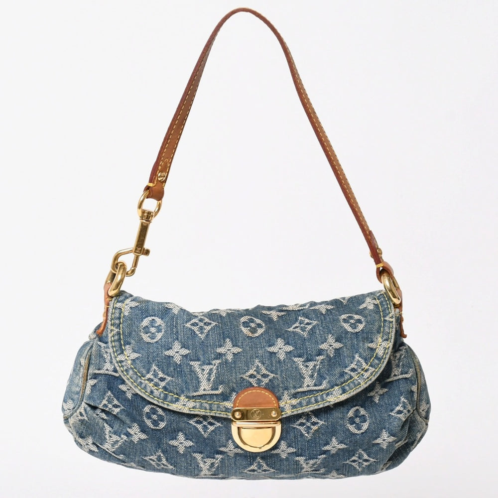LOUIS VUITTON Mini Pretty One Shoulder Bag M95050 Monogram Denim Indigo Blue Good Condition Used 4a003990