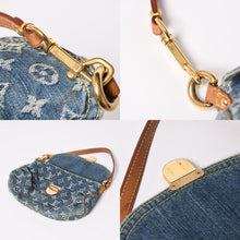 Load image into Gallery viewer, LOUIS VUITTON ルイヴィトン ミニプリーティ ワンショルダーバッグ M95050 モノグラム デニム インディゴブルー 美品 中古 4a003990