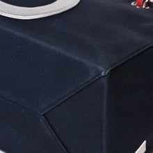 Load image into Gallery viewer, CHANEL シャネル No.5 ココマーク チェーントートバッグ A18644 ラムスキン キャンバス アルミ調 ナンバリング シルバー金具 編み込みチェーン 良品 中古 4a003678