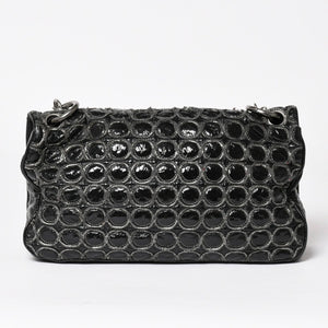 CHANEL Chain shoulder bag No. 12 Patent leather Black Silver hardware Good used 4a003668