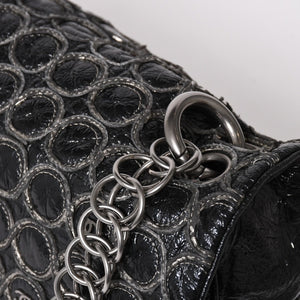 CHANEL Chain shoulder bag No. 12 Patent leather Black Silver hardware Good used 4a003668