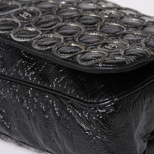 CHANEL Chain shoulder bag No. 12 Patent leather Black Silver hardware Good used 4a003668