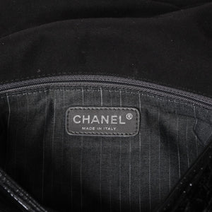 CHANEL Chain shoulder bag No. 12 Patent leather Black Silver hardware Good used 4a003668