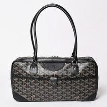 Load image into Gallery viewer, 極美品 GOYARD ゴヤール サンマルタン 新型 ハンドバッグ ショルダーバッグ PVC レザー ブラック シルバー金具 中古 4a003680