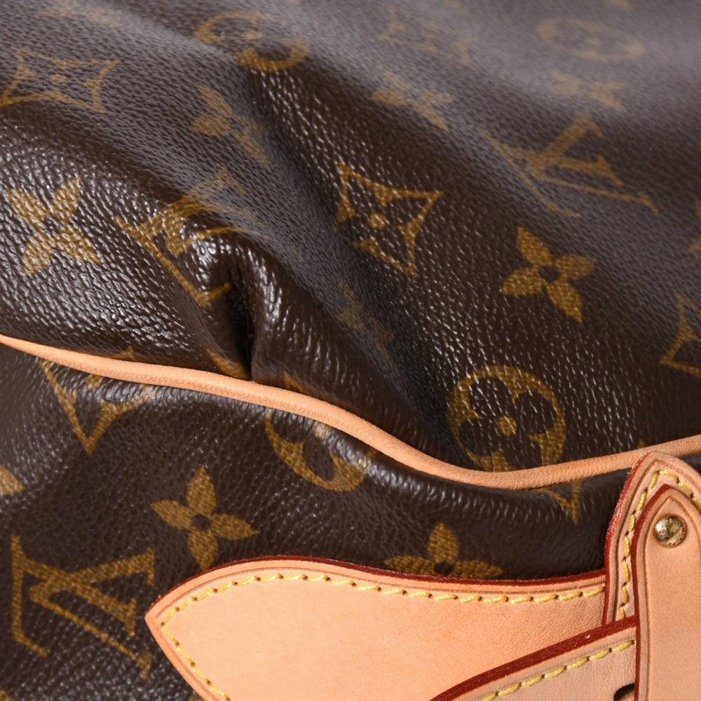 極美品 LOUIS VUITTON ルイヴィトン トゥラムGM ショルダーバッグ M40075 モノグラム ブラウン ゴールド金具 中古 4a003681