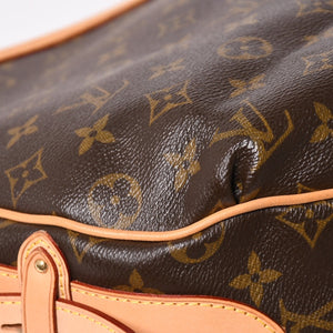 極美品 LOUIS VUITTON ルイヴィトン トゥラムGM ショルダーバッグ M40075 モノグラム ブラウン ゴールド金具 中古 4a003681