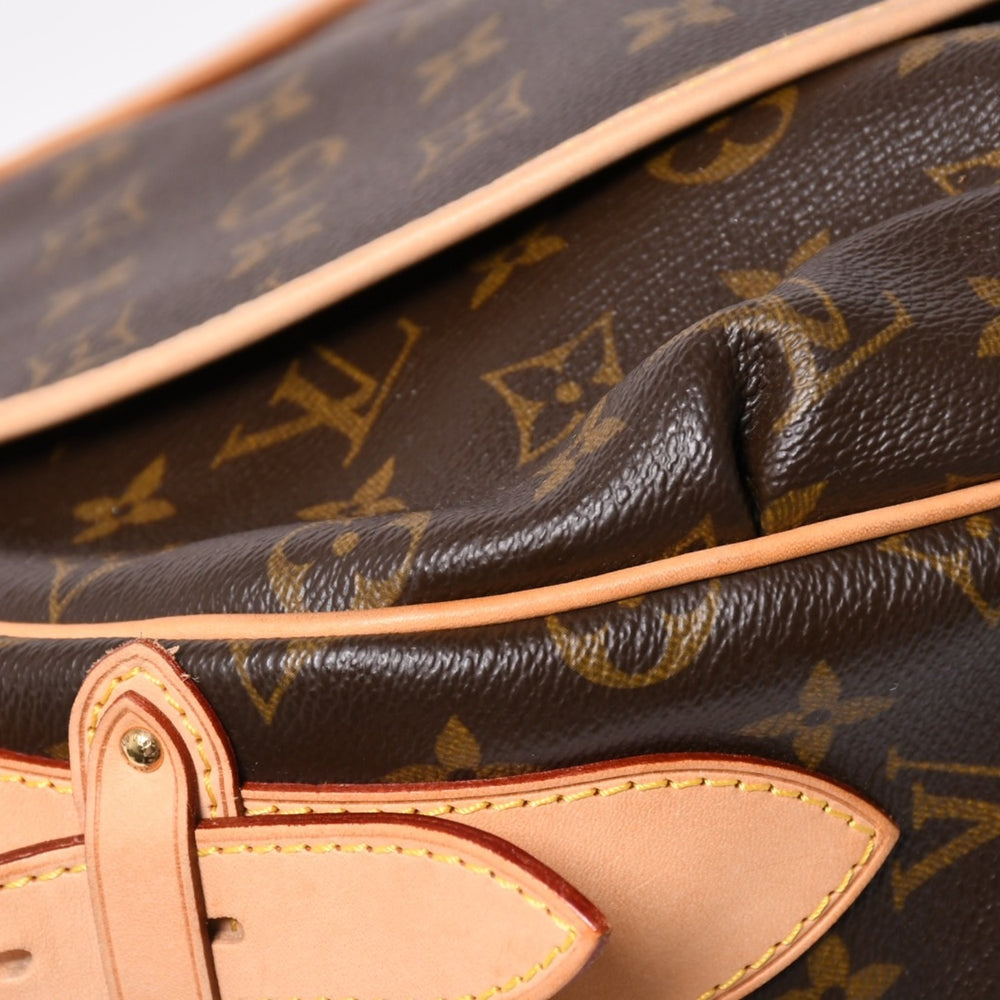 極美品 LOUIS VUITTON ルイヴィトン トゥラムGM ショルダーバッグ M40075 モノグラム ブラウン ゴールド金具 中古 4a003681