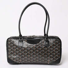 Load image into Gallery viewer, 極美品 GOYARD ゴヤール サンマルタン 新型 ハンドバッグ ショルダーバッグ PVC レザー ブラック シルバー金具 中古 4a003680