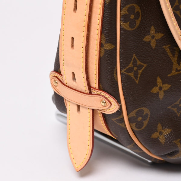 極美品 LOUIS VUITTON ルイヴィトン トゥラムGM ショルダーバッグ M40075 モノグラム ブラウン ゴールド金具 中古 4a003681
