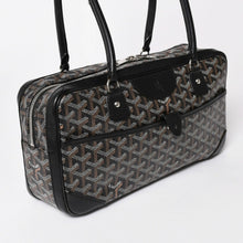 Load image into Gallery viewer, 極美品 GOYARD ゴヤール サンマルタン 新型 ハンドバッグ ショルダーバッグ PVC レザー ブラック シルバー金具 中古 4a003680