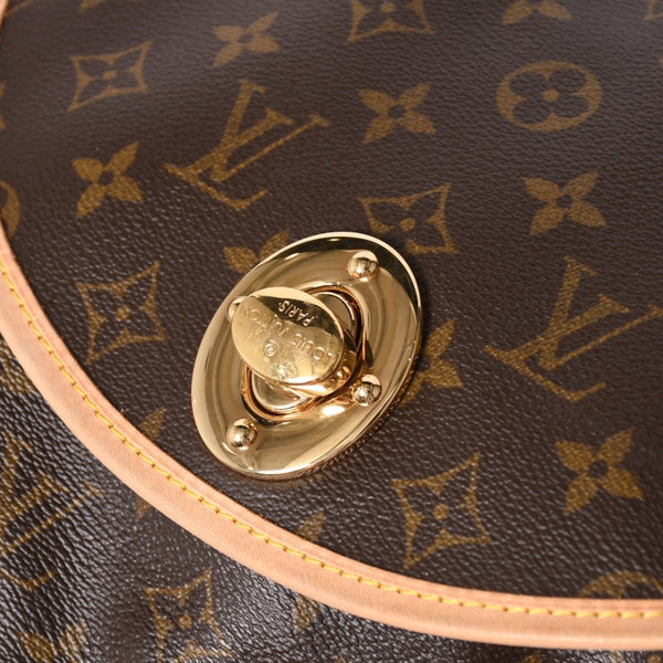 極美品 LOUIS VUITTON ルイヴィトン トゥラムGM ショルダーバッグ M40075 モノグラム ブラウン ゴールド金具 中古 4a003681