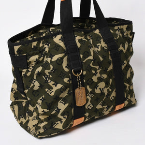 極美品 LOUIS VUITTON ルイヴィトン トレイ モノグラモフラージュ モノグラム トートバッグ 村上隆 限定 迷彩柄 M95783 中古 4a003582