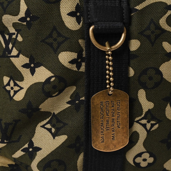 極美品 LOUIS VUITTON ルイヴィトン トレイ モノグラモフラージュ モノグラム トートバッグ 村上隆 限定 迷彩柄 M95783 中古 4a003582