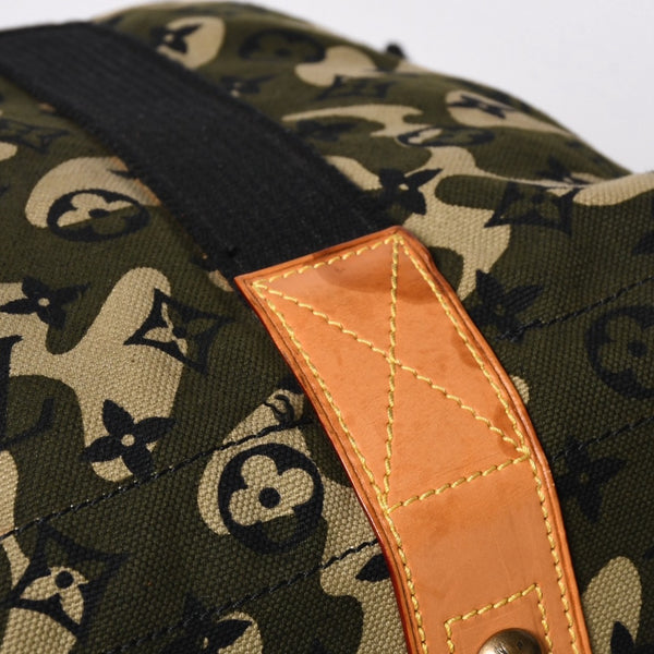 極美品 LOUIS VUITTON ルイヴィトン トレイ モノグラモフラージュ モノグラム トートバッグ 村上隆 限定 迷彩柄 M95783 中古 4a003582
